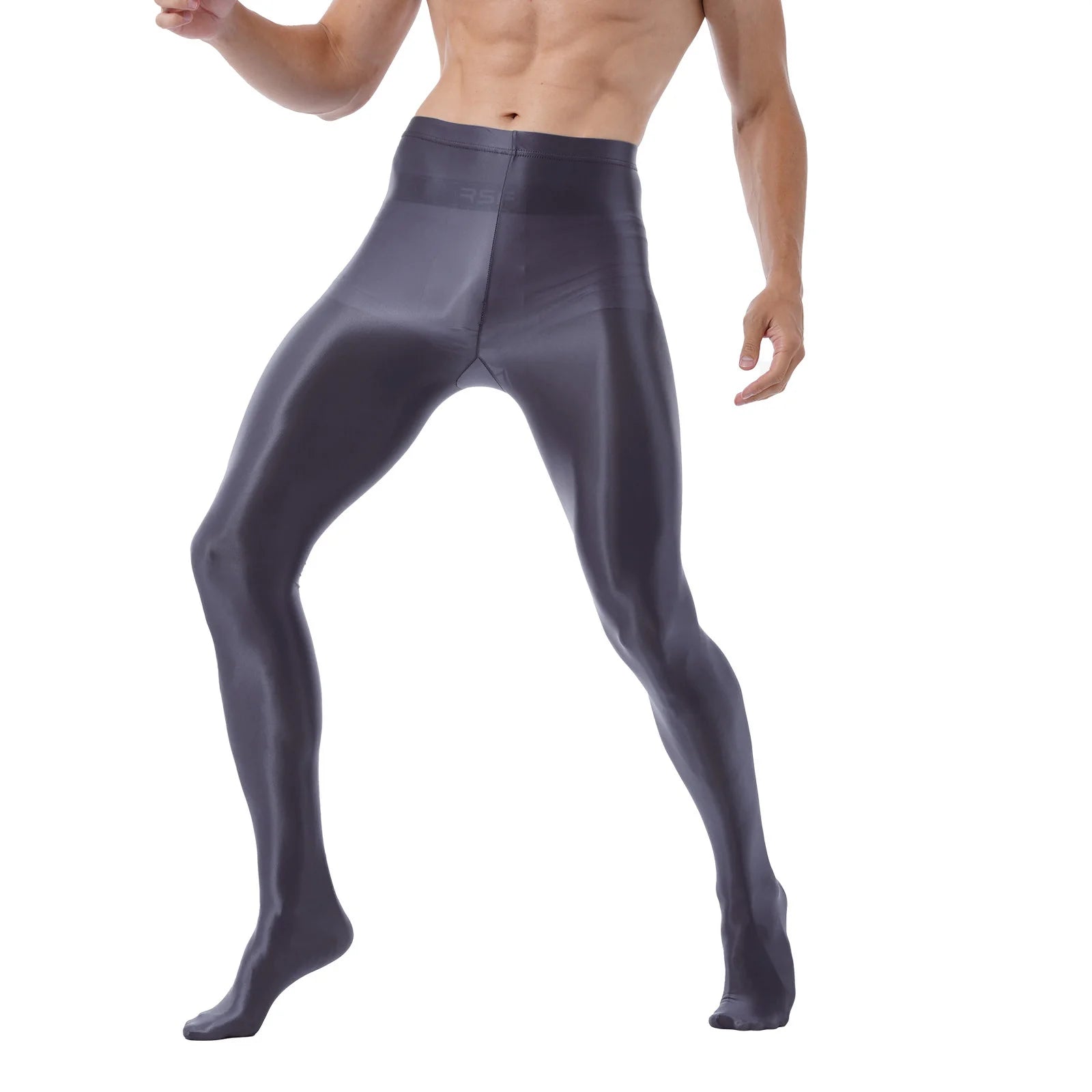 Mens Trousers Long Pants Fashion Glossy Training