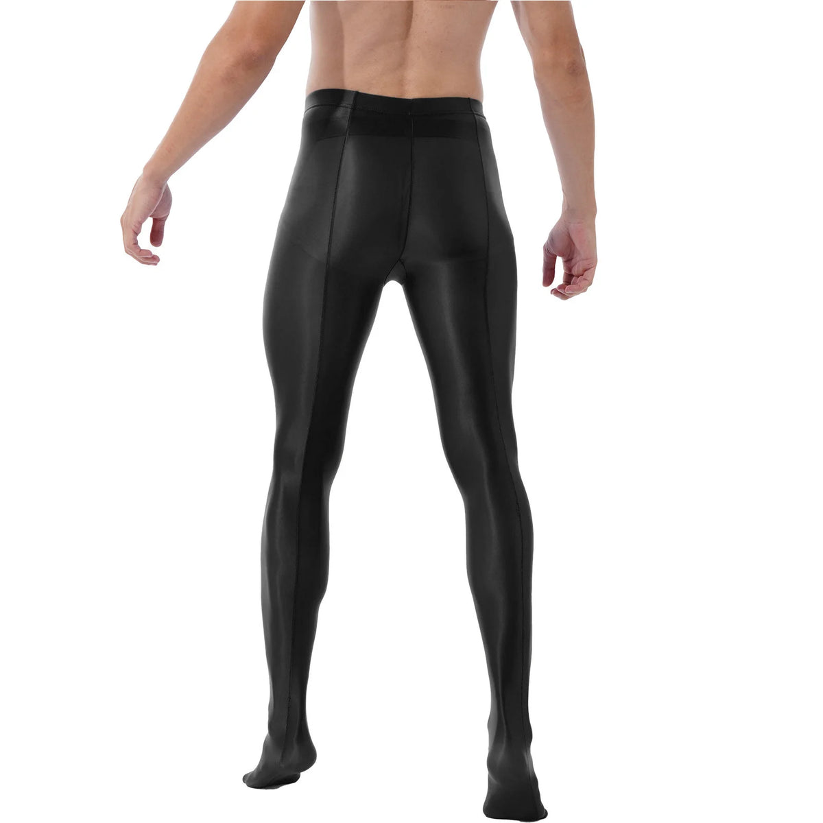 Mens Trousers Long Pants Fashion Glossy Training