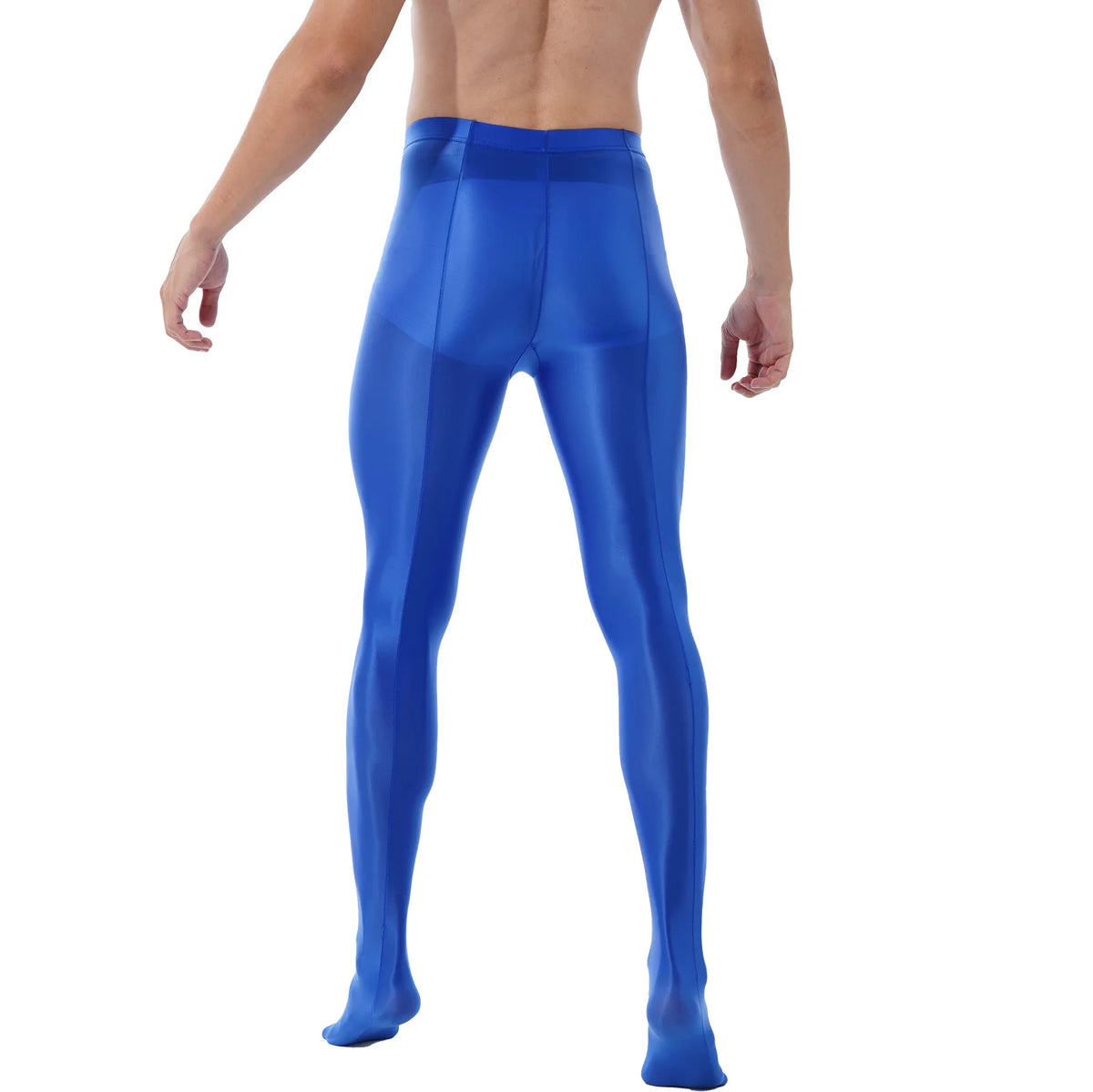 Mens Trousers Long Pants Fashion Glossy Training