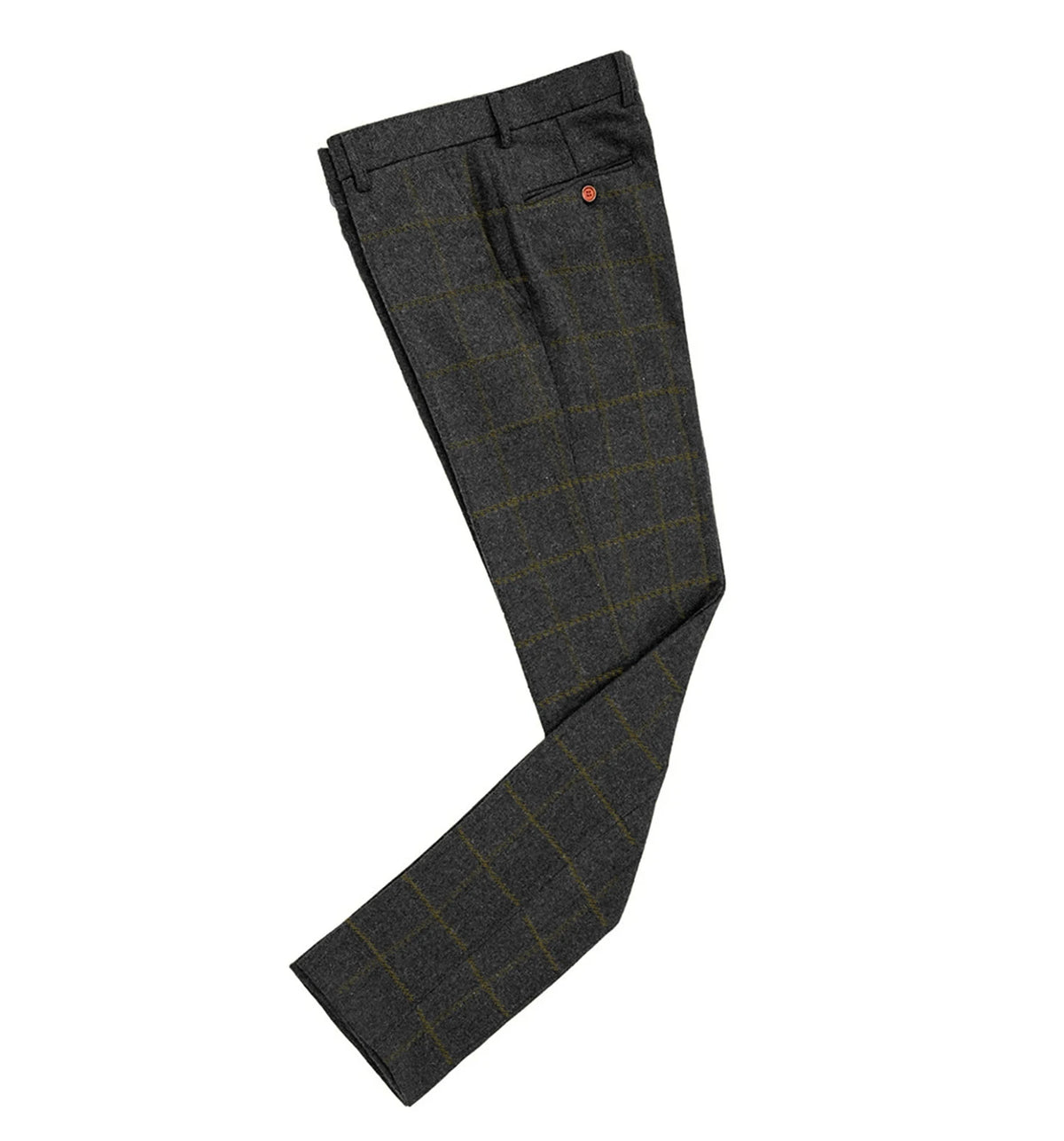 Men's Green Trousers Tweed Leisure Cotton Gentleman
