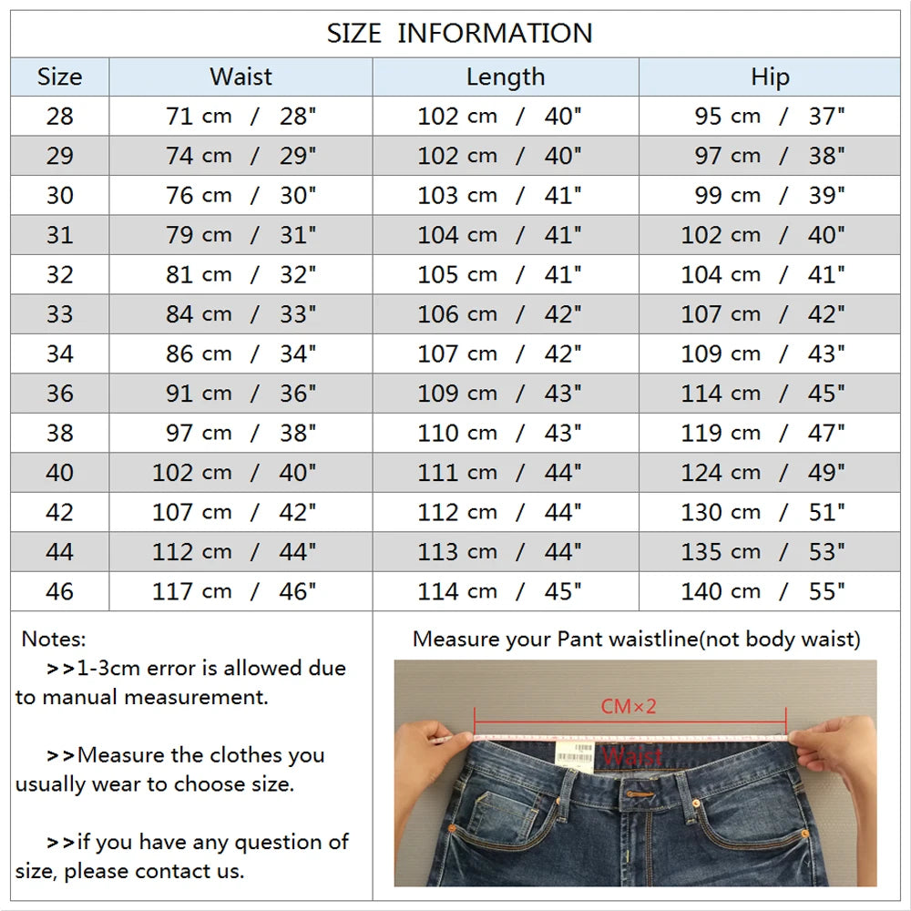 Mens Pants Cotton Casual Stretch Male Trousers