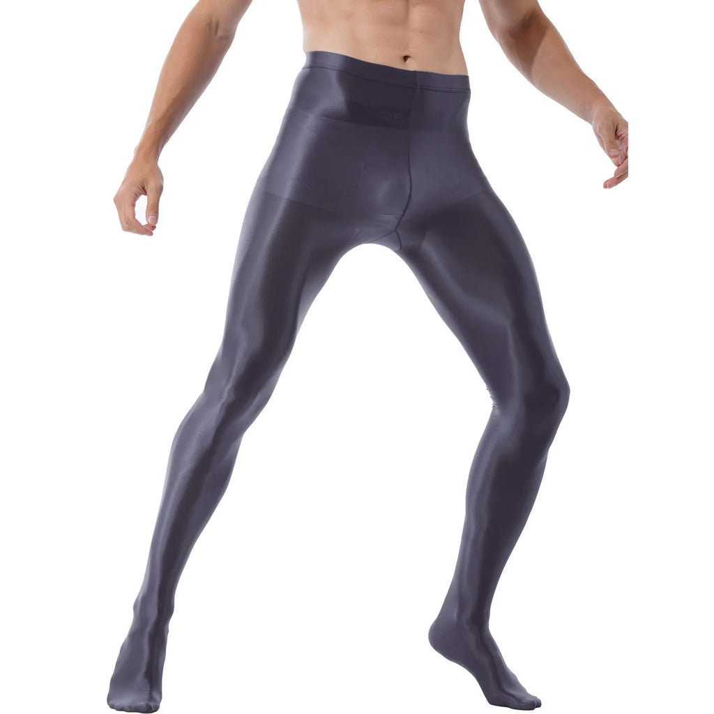 Mens Trousers Long Pants Fashion Glossy Training