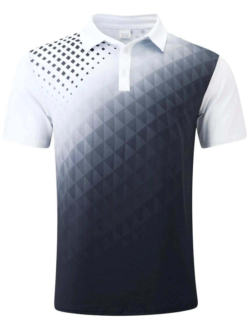 Men's 3D Print Golf Polo Shirt