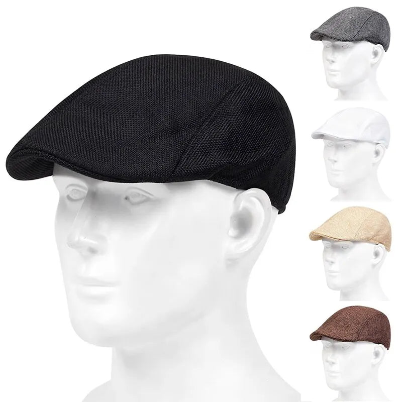 Mens Solid Cassette Caps Spring and Summer