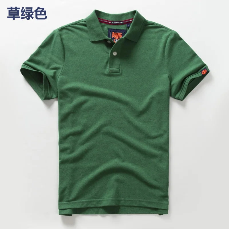 Summer Mens Polo Shirts Cotton Shirts Short