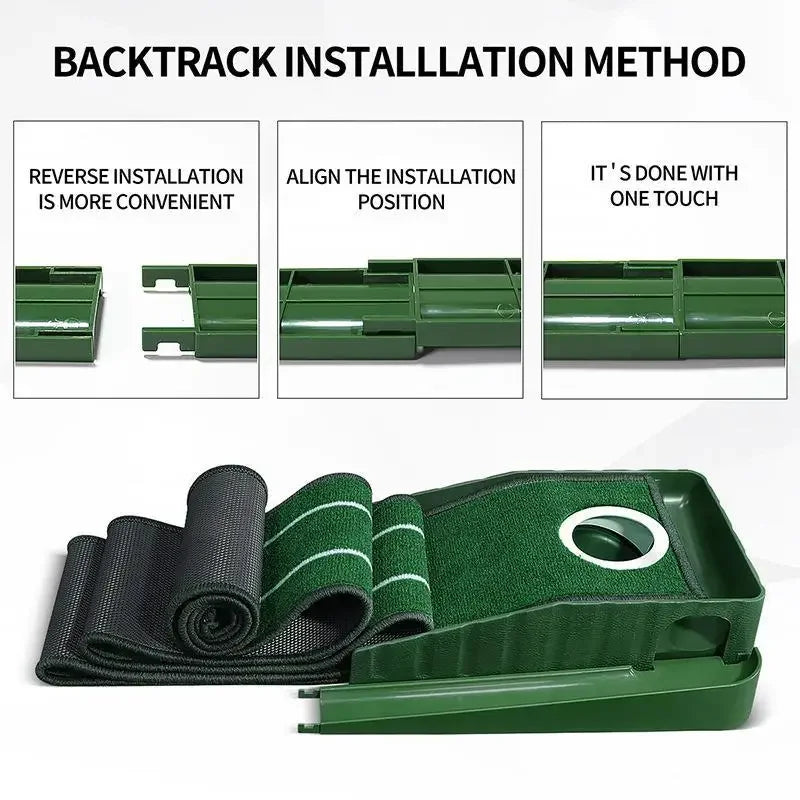 All-Weather Indoor Putting Mat with Ball Return