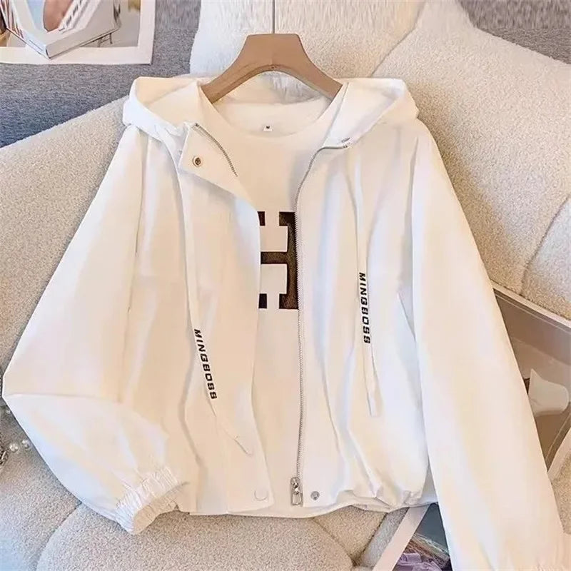 Women's Hooded Windbreaker Jacket