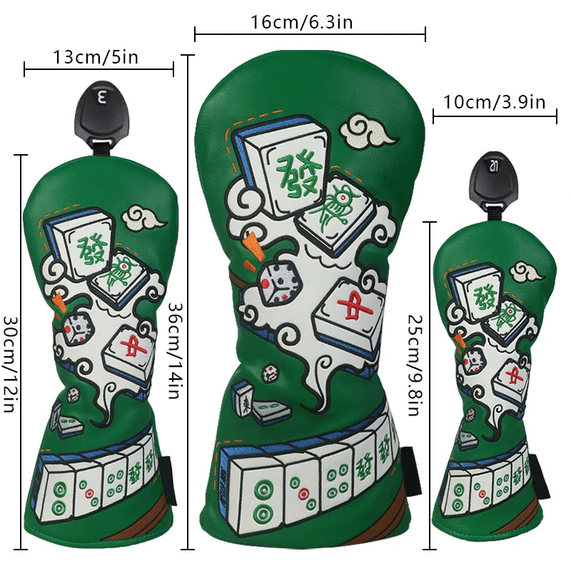 Mahjong-Style Wood Head Covers