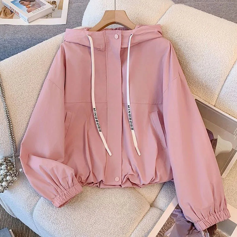 Women's Hooded Windbreaker Jacket