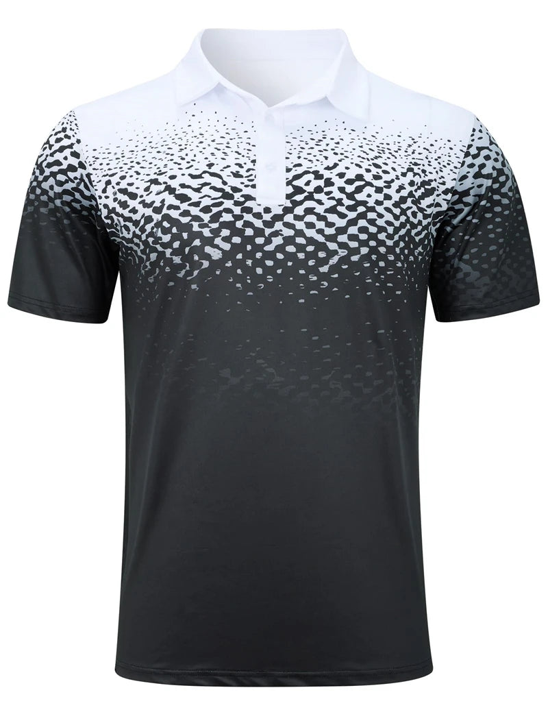 Men's 3D Print Golf Polo Shirt