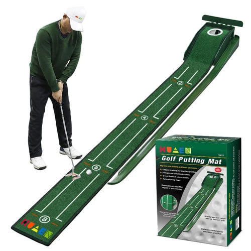 All-Weather Indoor Putting Mat with Ball Return