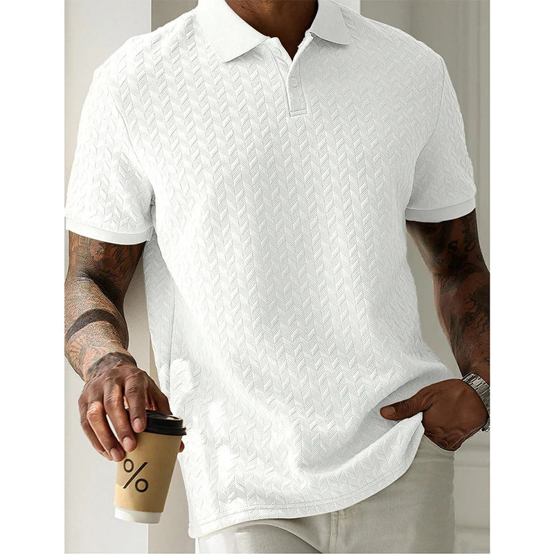 Mens Polo Shirt Summer Short Sleeve Male