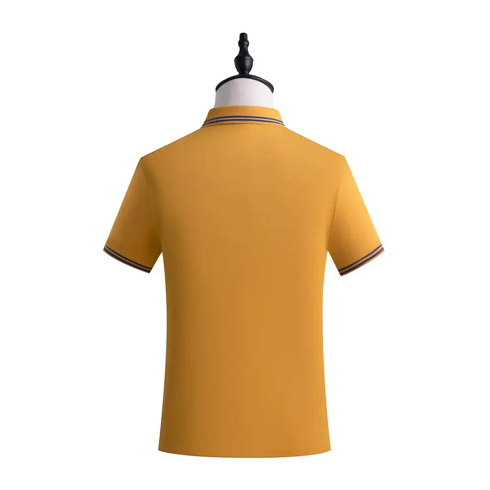 Men Polo T-Shirt Customizable Golf Cotton Daily