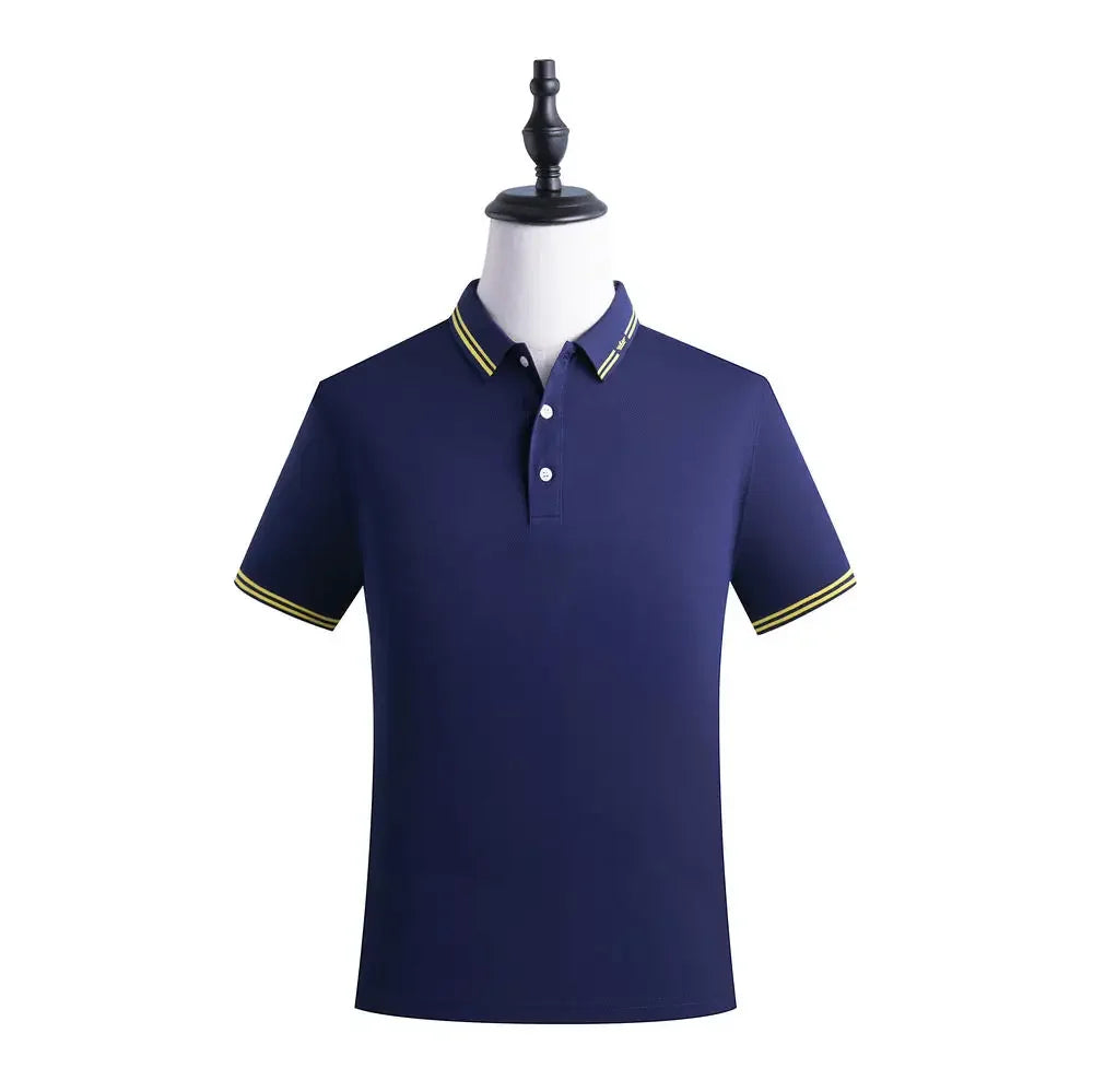 Men Polo T-Shirt Customizable Golf Cotton Daily
