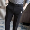 Men Golf Trousers Slim-Fit Drape Casual Golf