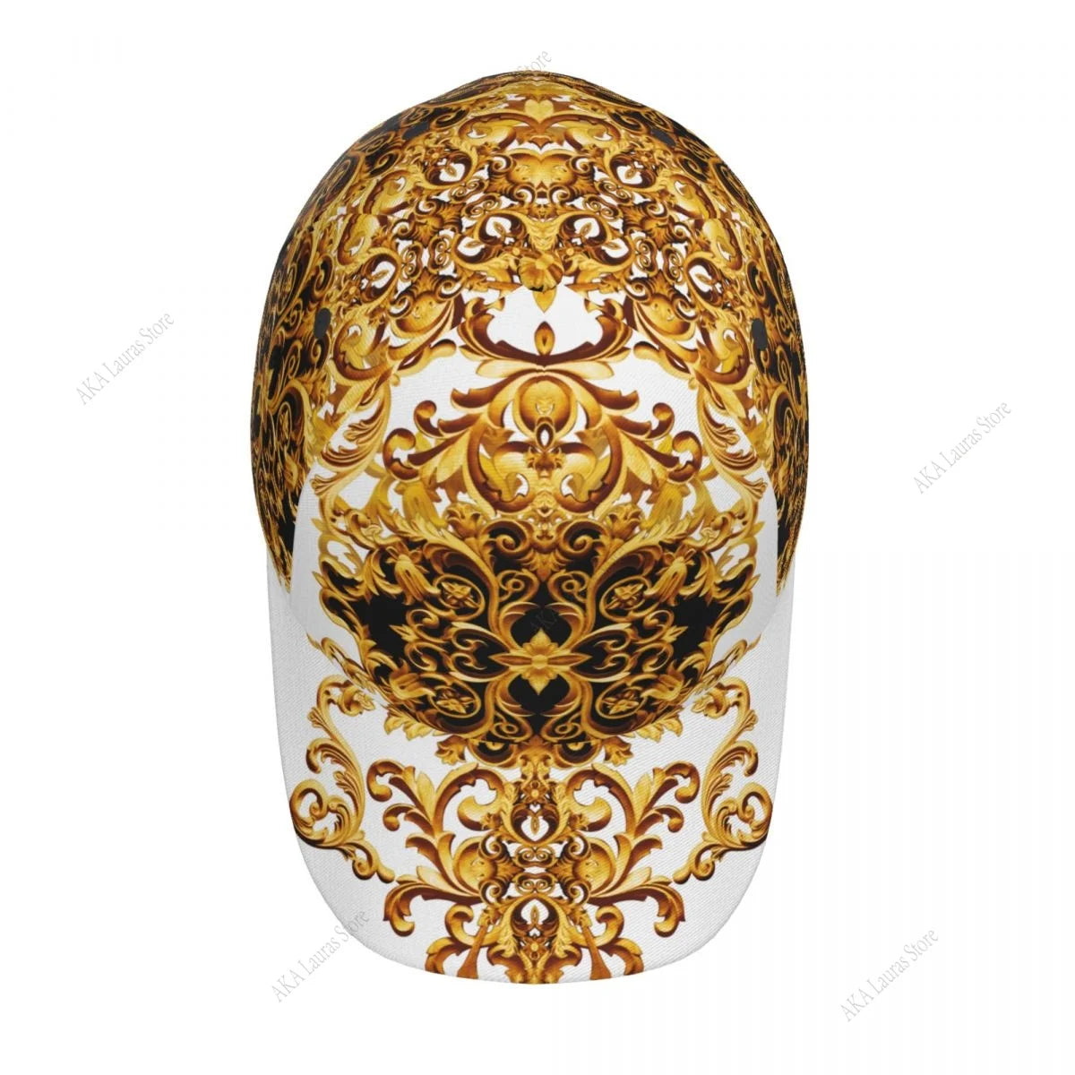 Golf Hat Men Baseball Cap Golden Baroque