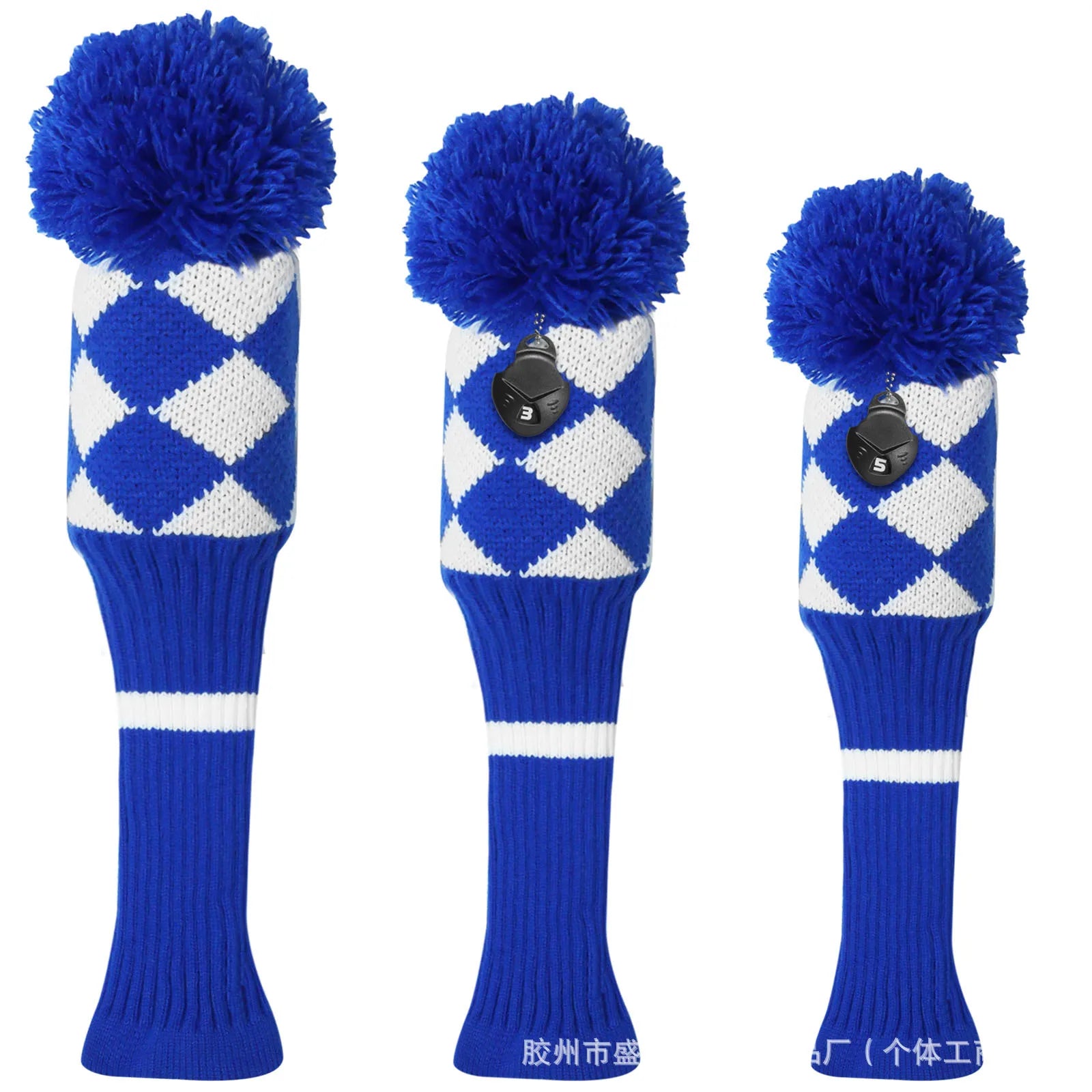 Knitted Wool Headcover Set (3pc)