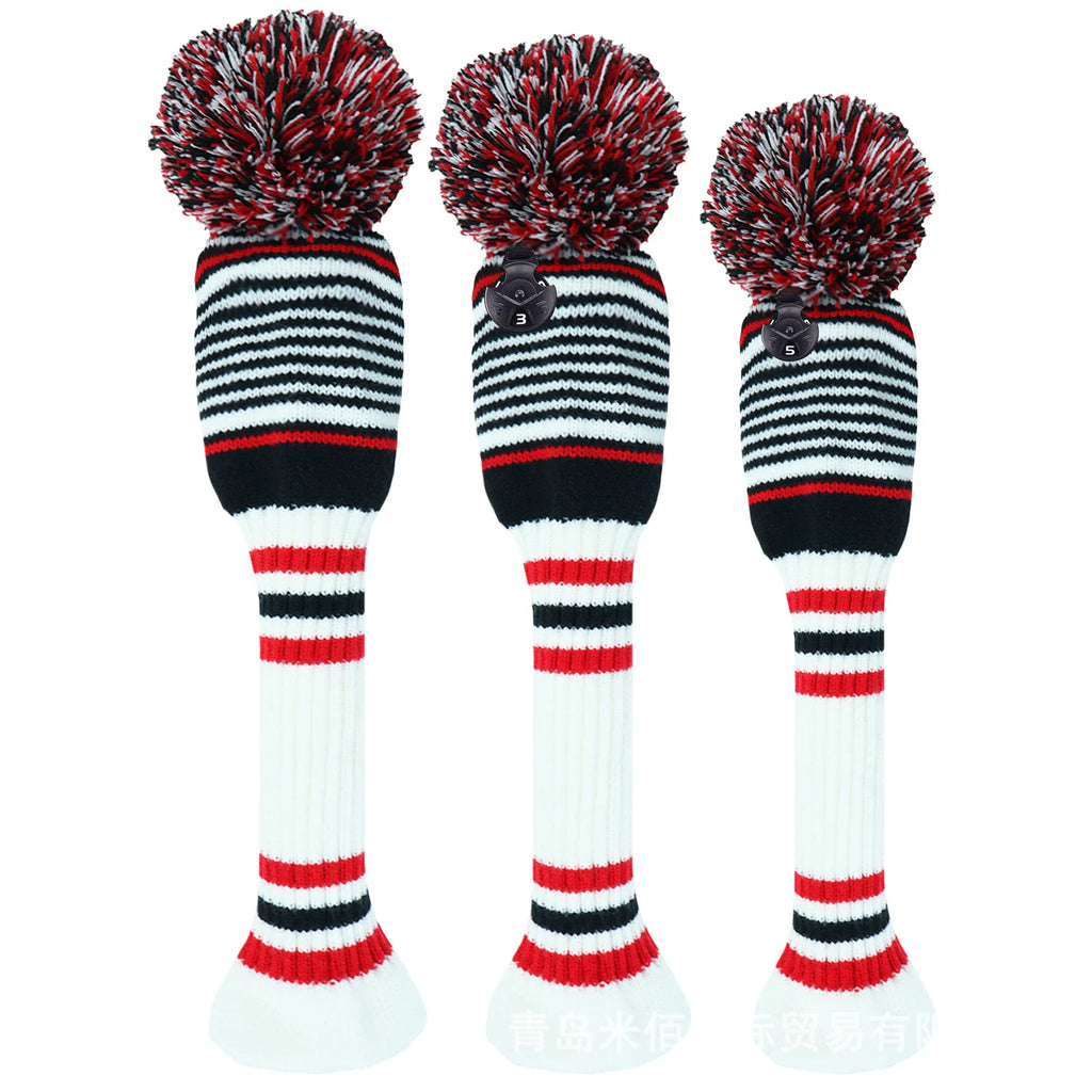 Knitted Wool Headcover Set (3pc)