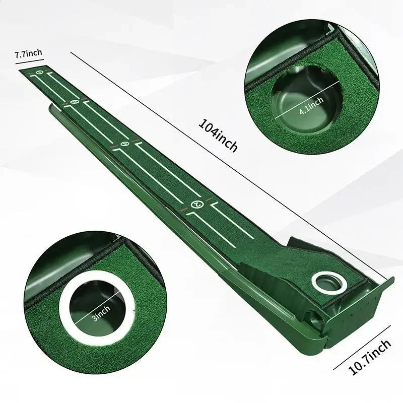 All-Weather Indoor Putting Mat with Ball Return