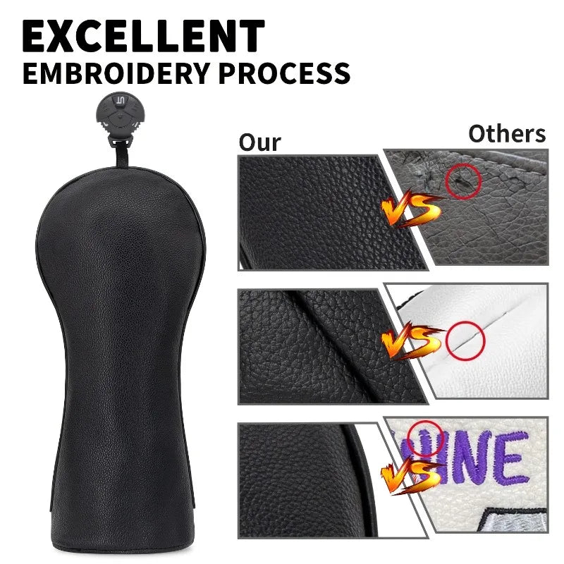 Heavy-Duty Zip Golf Club Head Cover