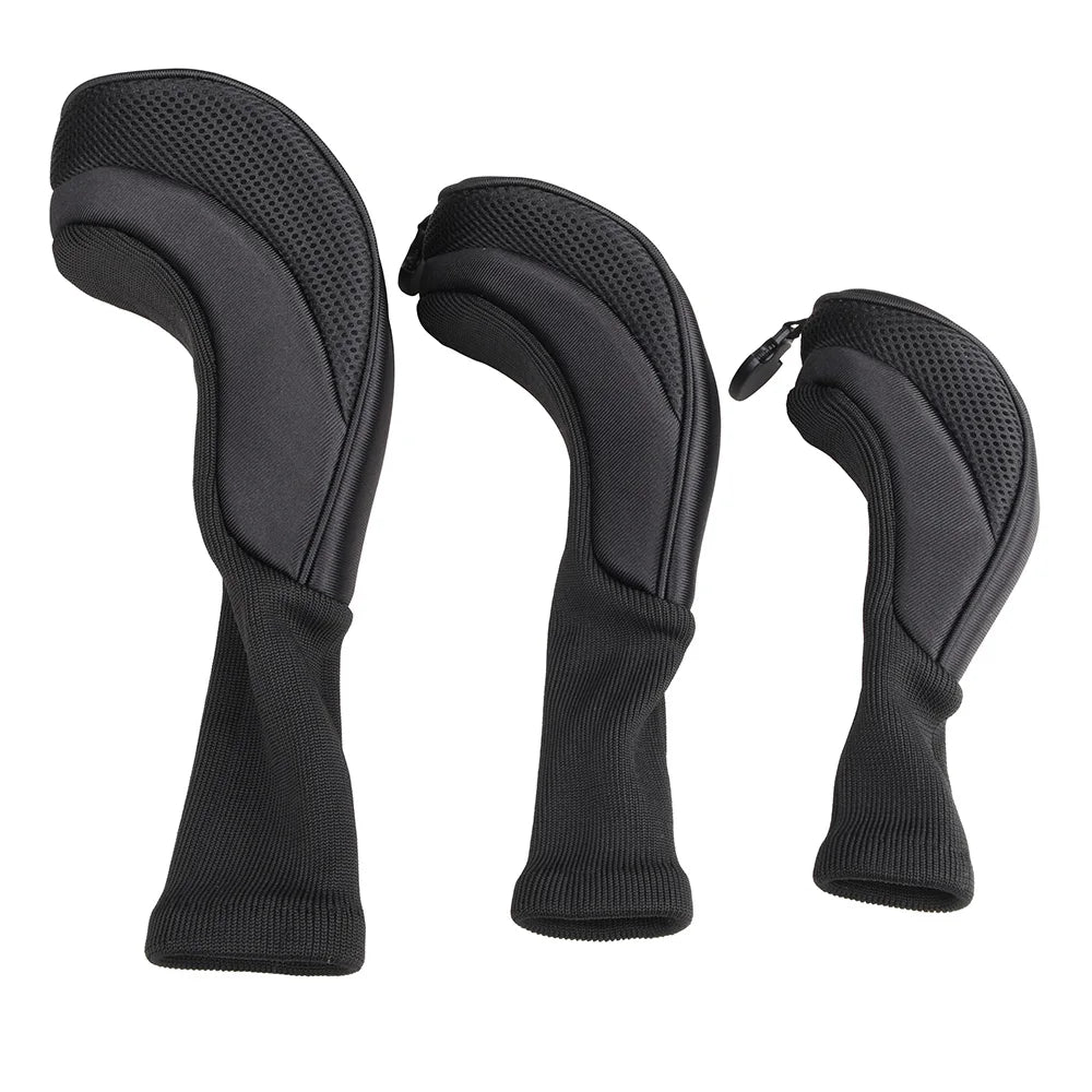 Numbered Wood Golf Club Head Covers, 3pc