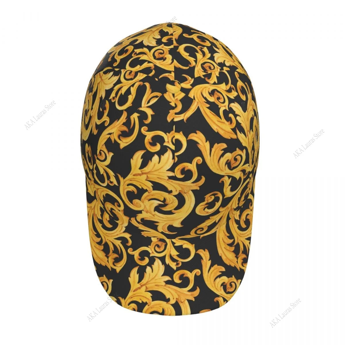 Golf Hat Men Baseball Cap Golden Baroque