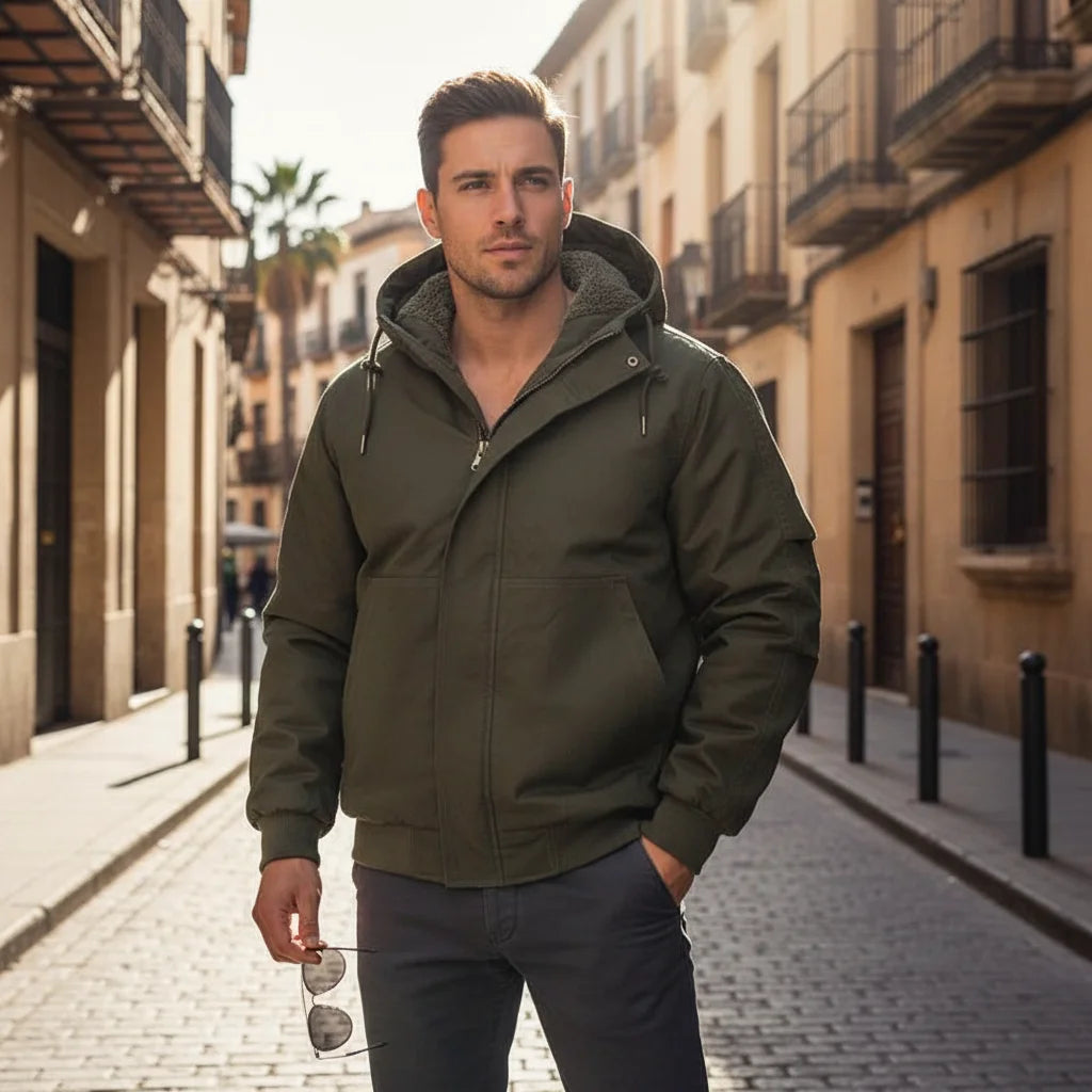 Winter Men's Fleece Warm Bomber Jackets Fashion