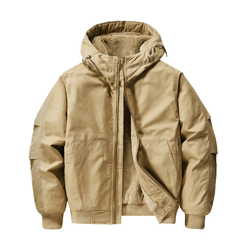 Winter Men's Fleece Warm Bomber Jackets Fashion