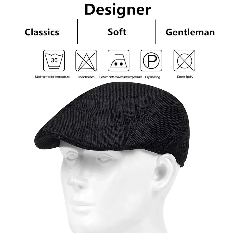 Mens Solid Cassette Caps Spring and Summer