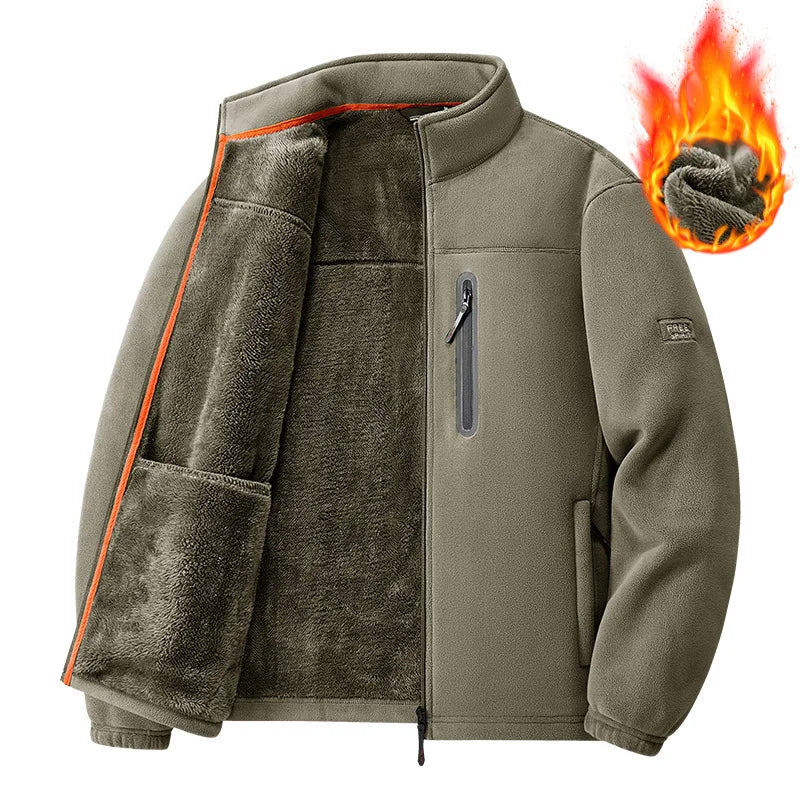 Men's Outdoor Fleece Jacket Autumn Winter Thickened