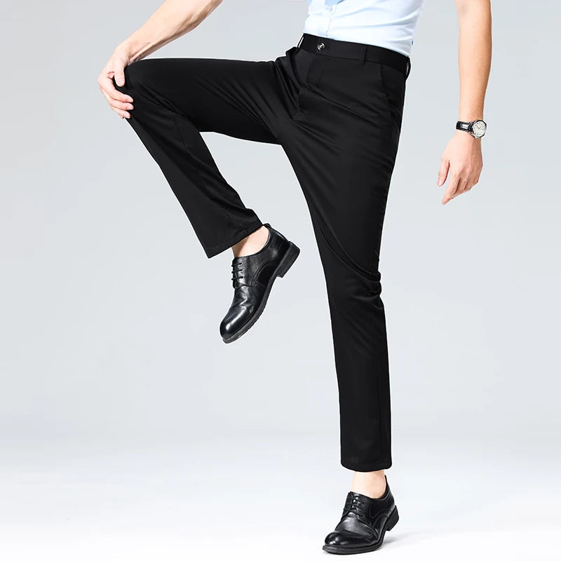Mens Golf Pants Lightweight Breathable Casual Business