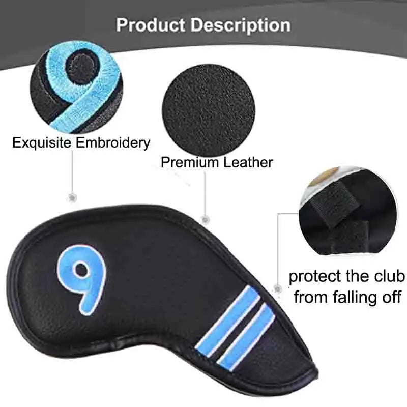 11-Piece Waterproof Golf Head Cover Set