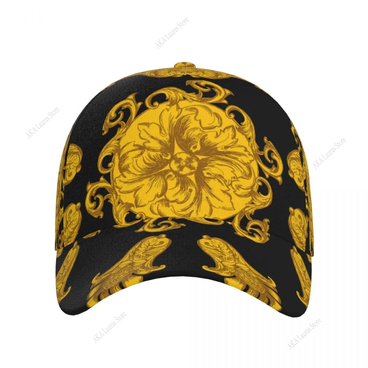 Golf Hat Men Baseball Cap Golden Baroque