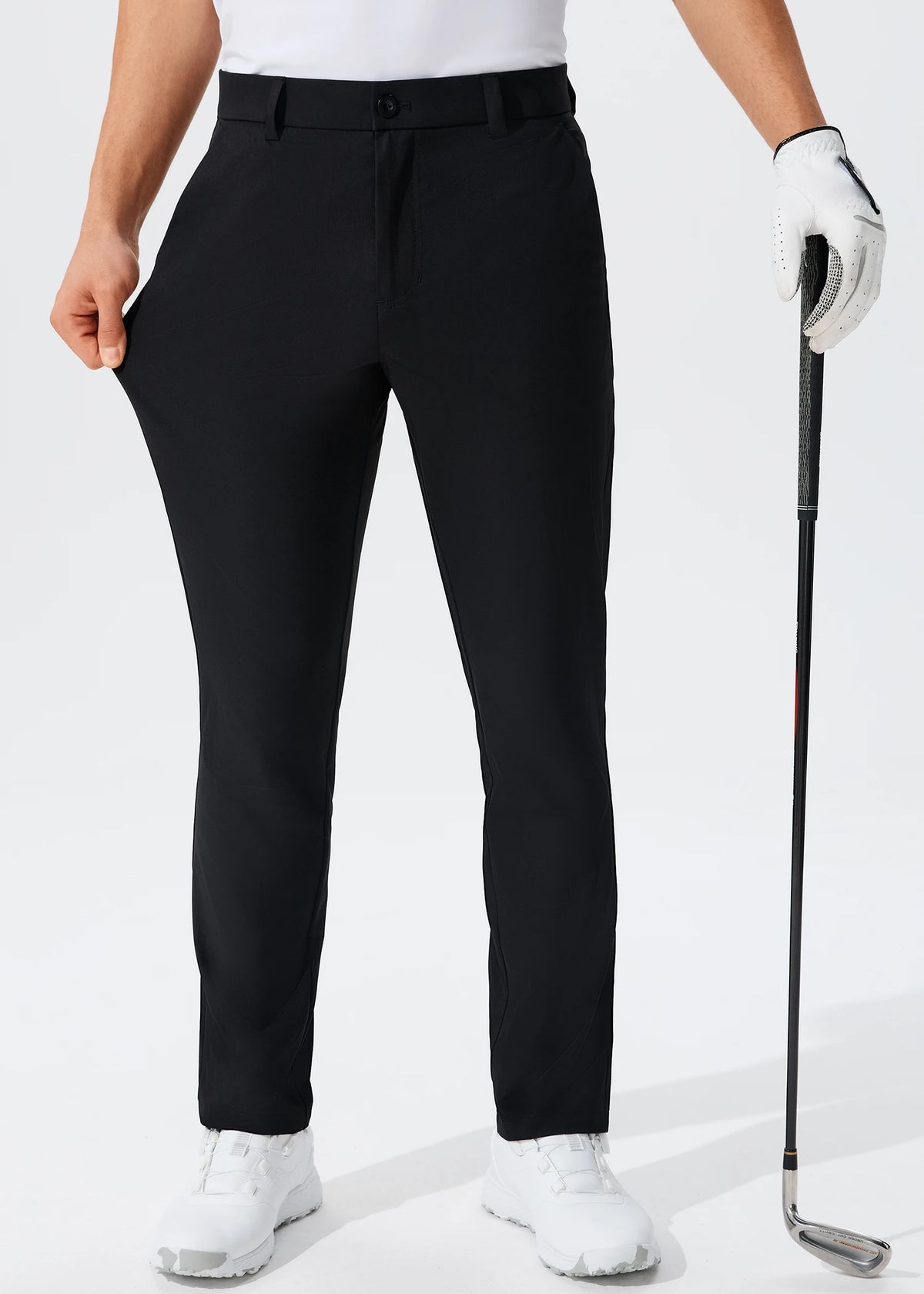 Men's Casual Golf Pants Stretch Slim Straight
