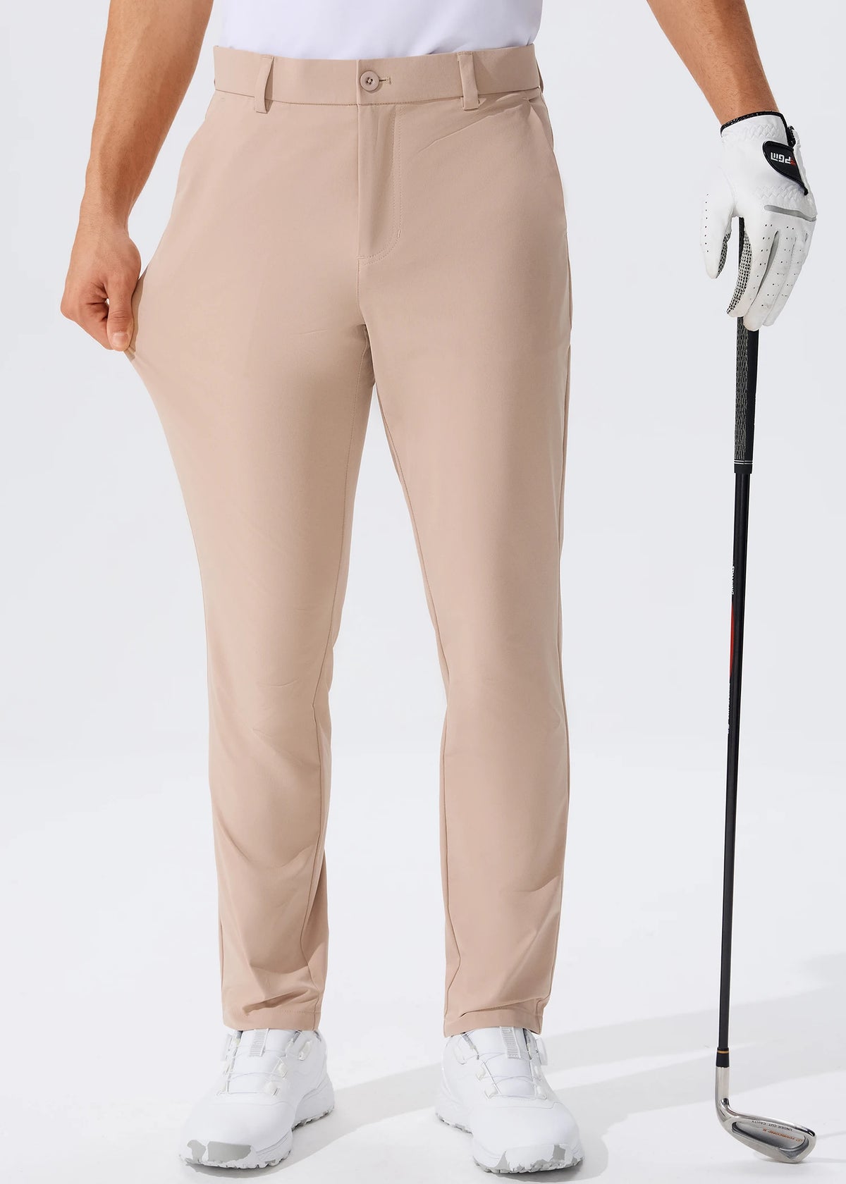 Men's Casual Golf Pants Stretch Slim Straight