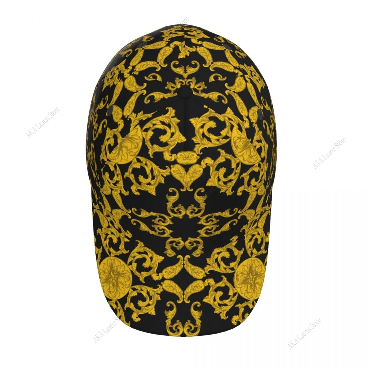 Golf Hat Men Baseball Cap Golden Baroque