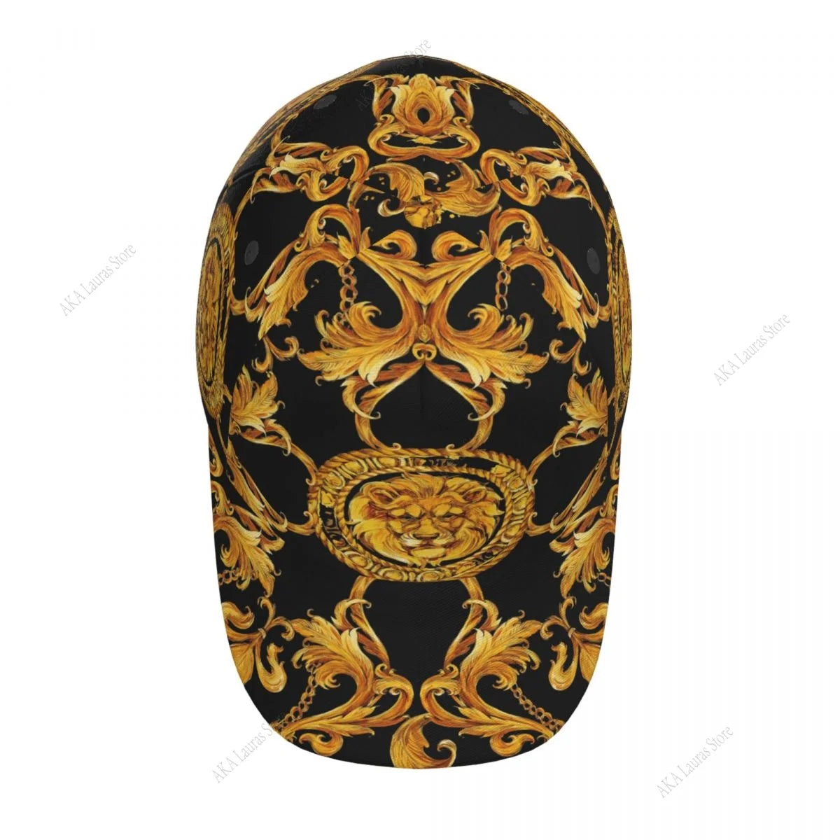 Golf Hat Men Baseball Cap Golden Baroque