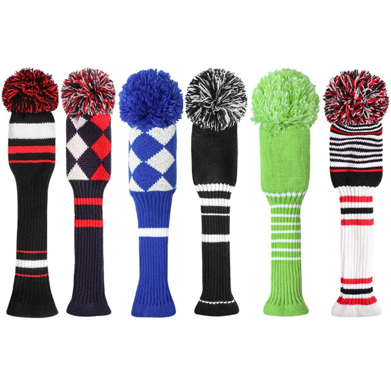 Knitted Wool Headcover Set (3pc)
