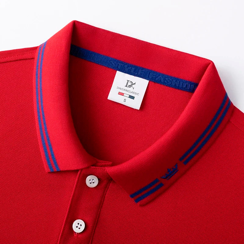 Men Polo T-Shirt Customizable Golf Cotton Daily
