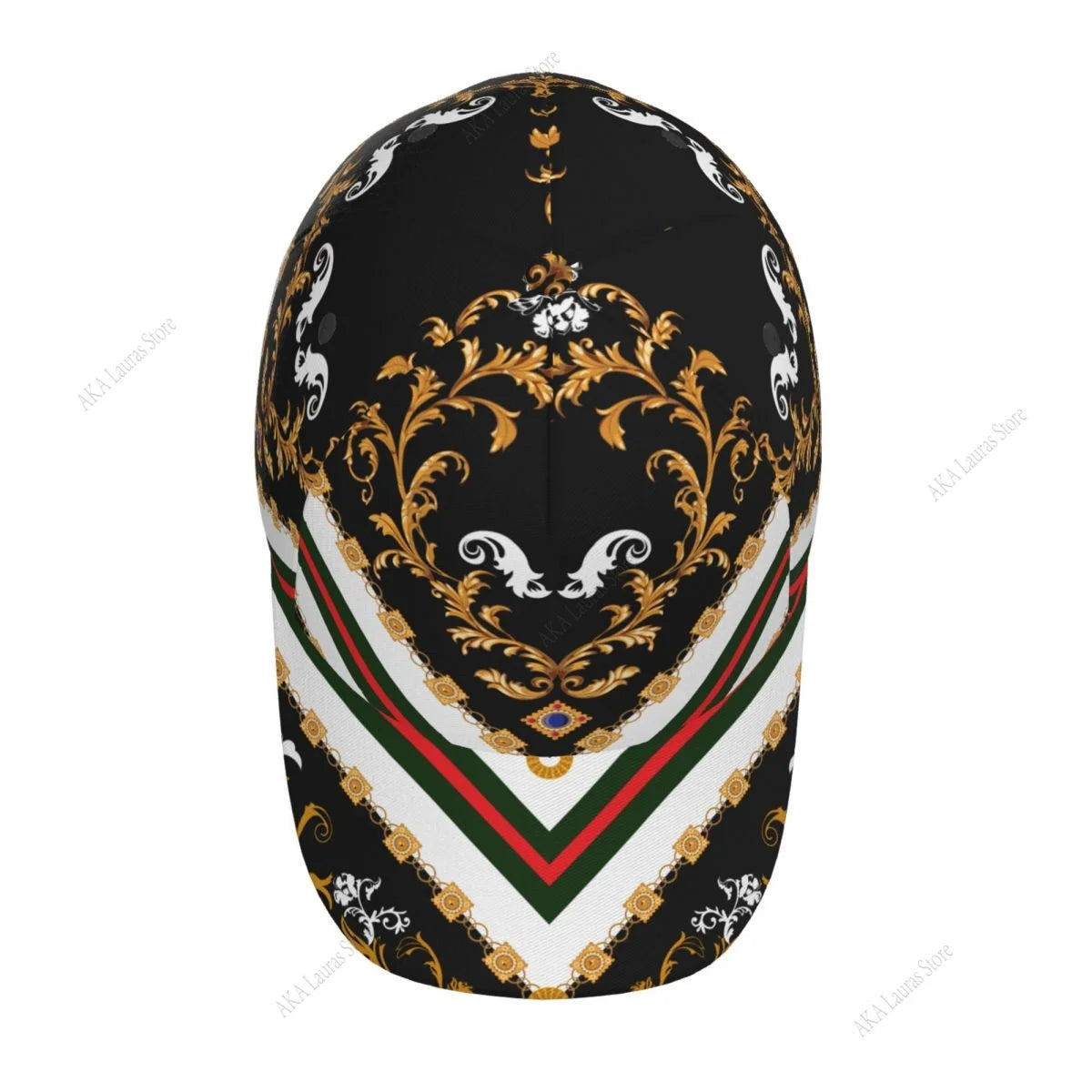 Golf Hat Men Baseball Cap Golden Baroque