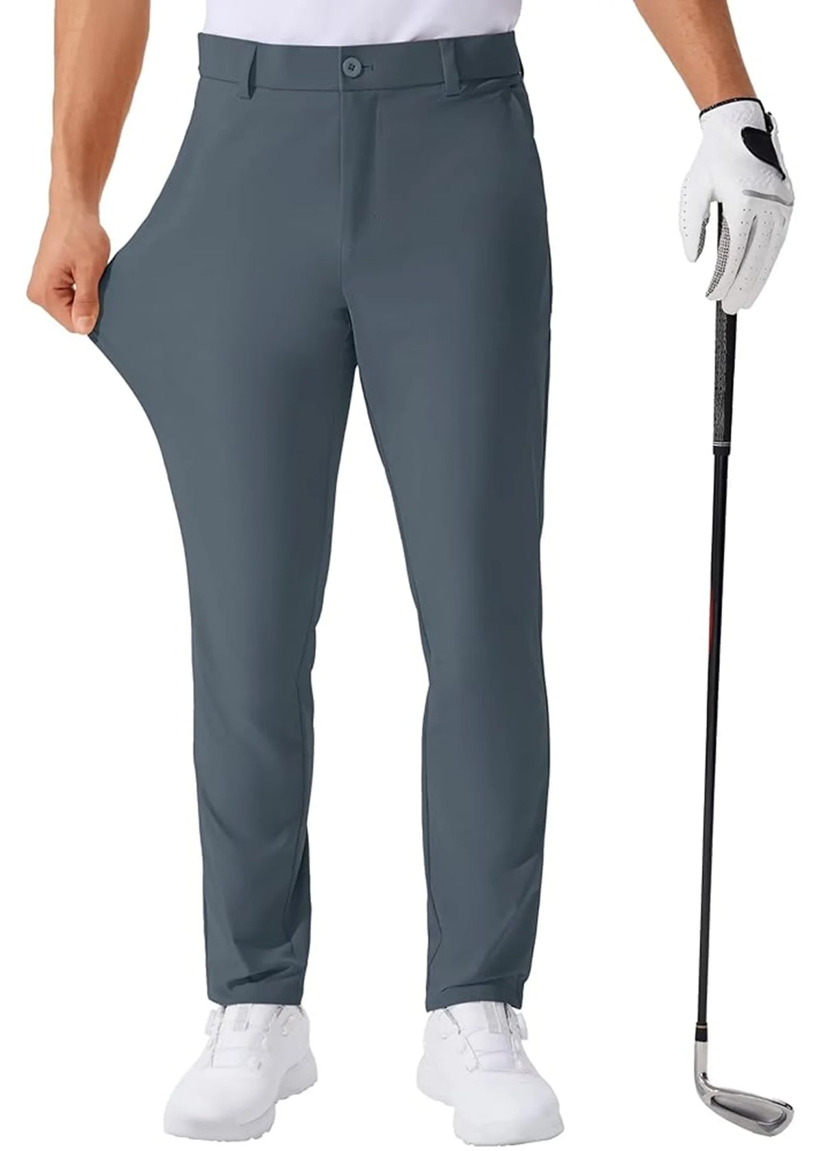 Men's Casual Golf Pants Stretch Slim Straight