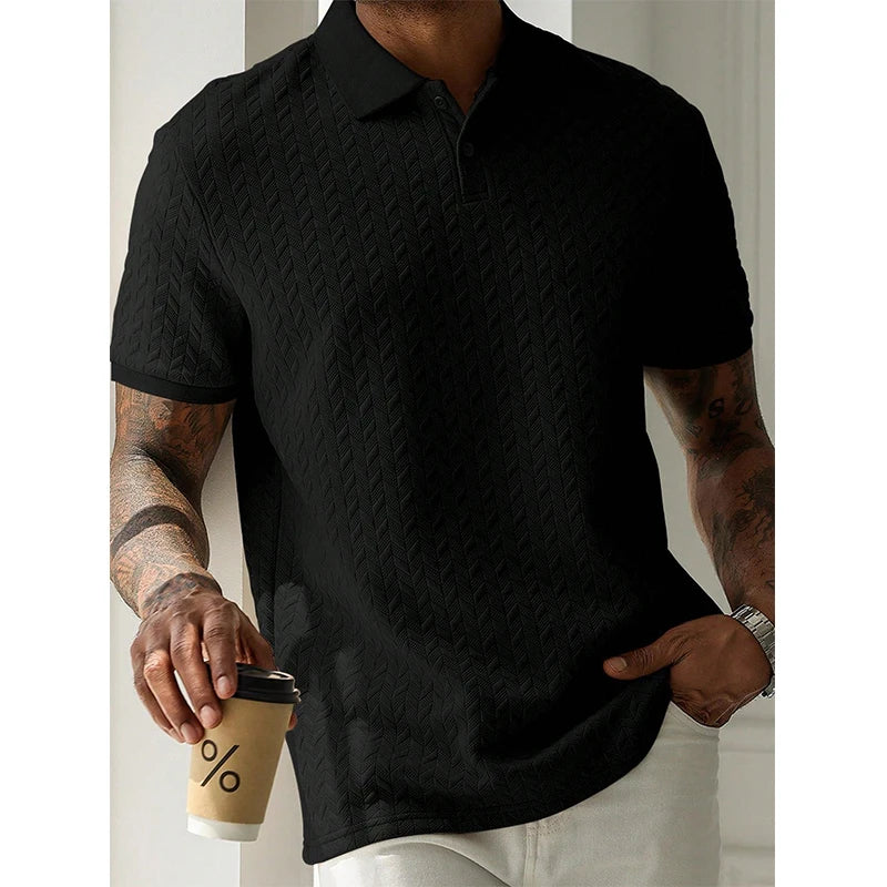 Mens Polo Shirt Summer Short Sleeve Male