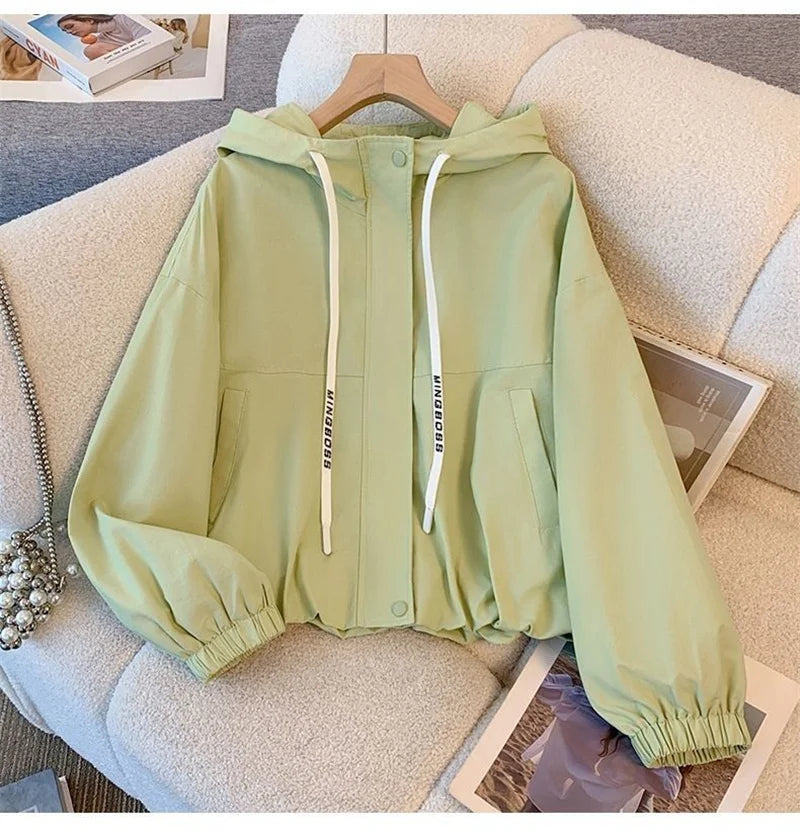 Women's Hooded Windbreaker Jacket