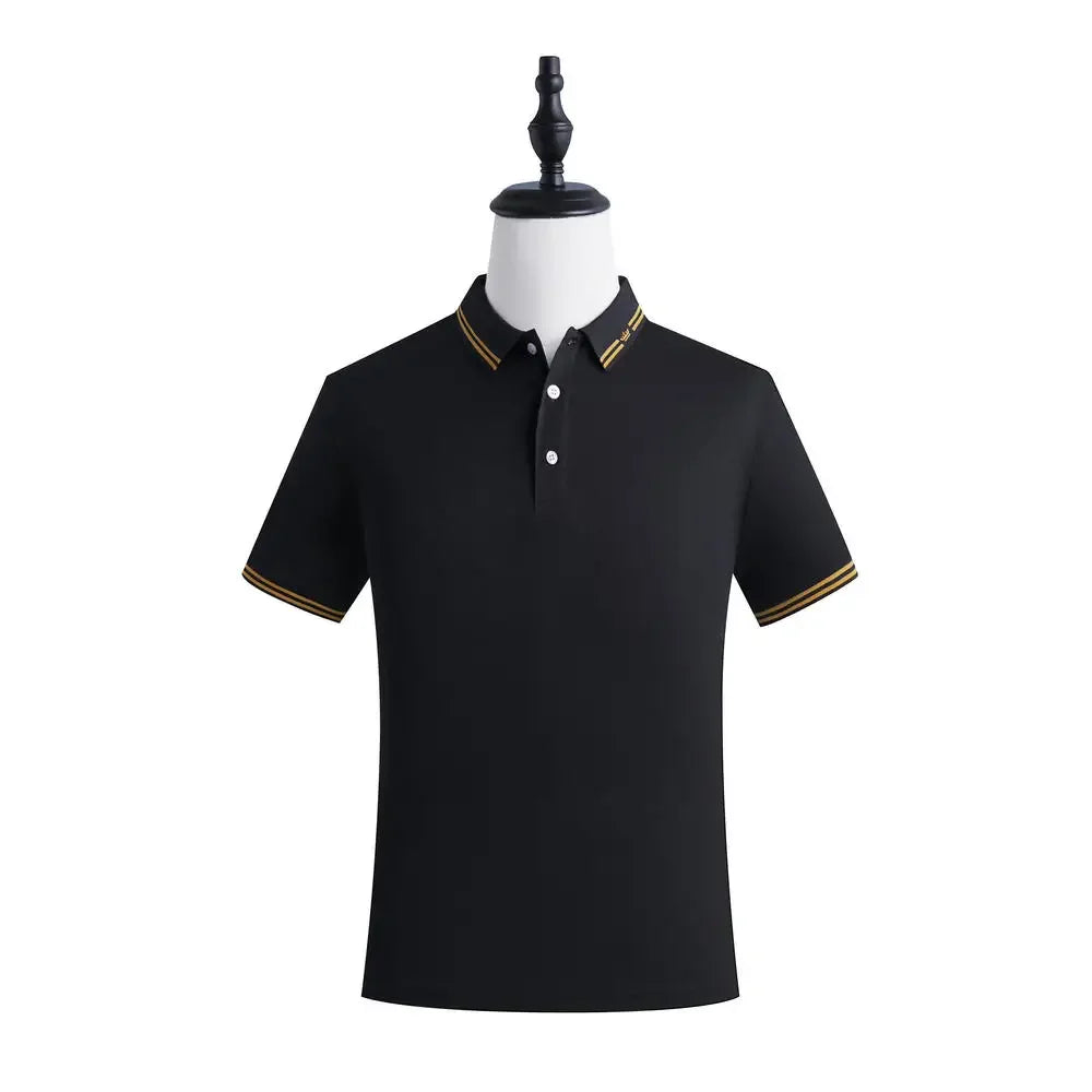 Men Polo T-Shirt Customizable Golf Cotton Daily