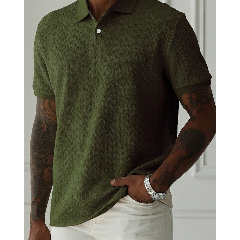 Mens Polo Shirt Summer Short Sleeve Male