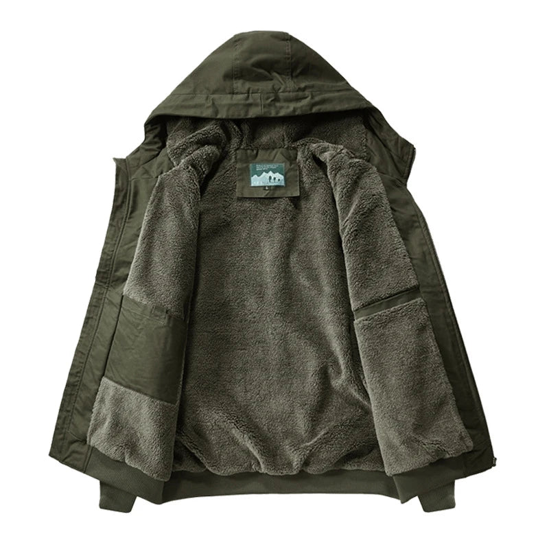Winter Men's Fleece Warm Bomber Jackets Fashion