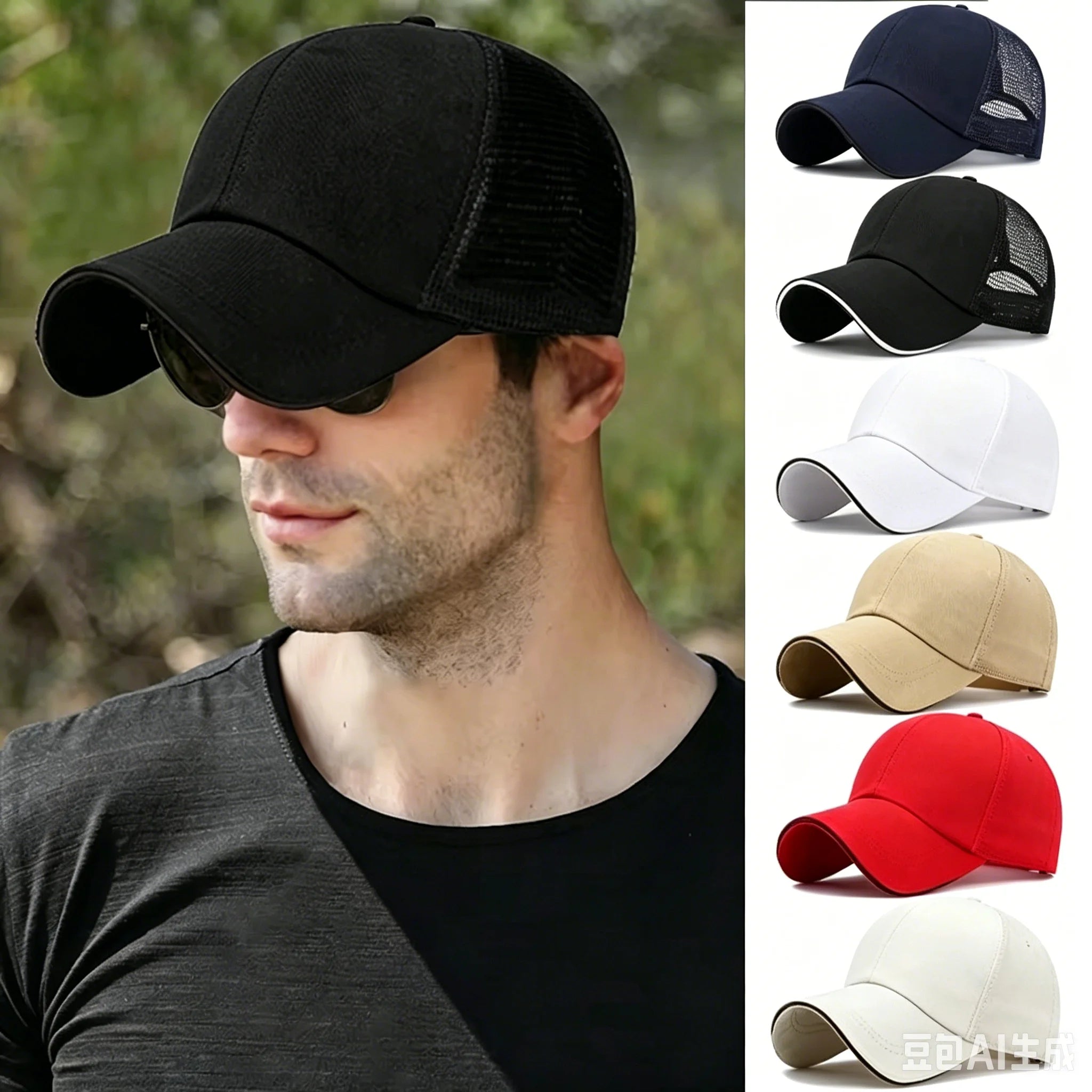 Baseball Cap Mens Mesh Sun Hat Outdoor