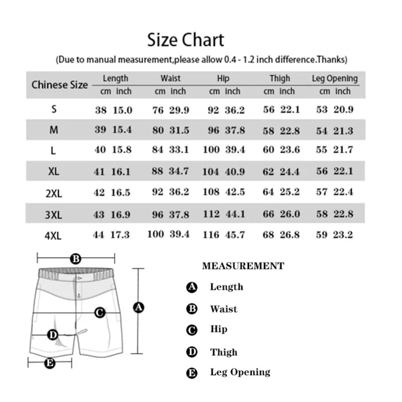 Men's Casual Shorts Summer Slim Fit Golf