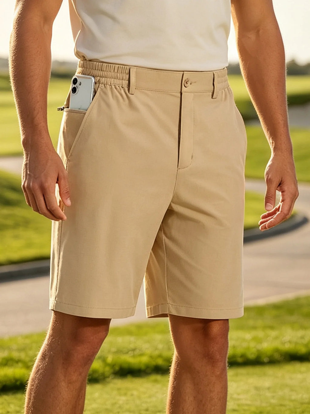 Men Golf Shorts Lightweight Dress Shorts Quick