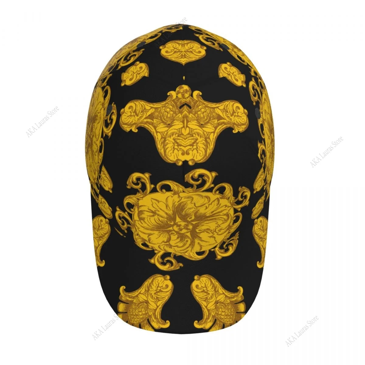 Golf Hat Men Baseball Cap Golden Baroque